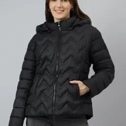 Latin Quarters Black Solid Casual Jacket image 1