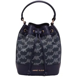 Anne Klein Navy Printed Bucket Bag image 1