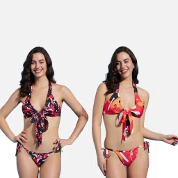 Secrets By ZeroKaata Multicolored Printed Swimwear Bikini image 1