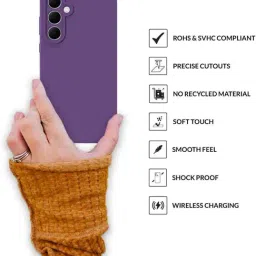 Sprig Back Cover for Samsung Galaxy M55 5G (Purple) image 4