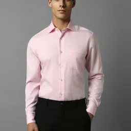 Louis Philippe Pink Cotton Regular Fit Shirt-picture-27