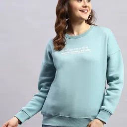 Rock.it by Monte Carlo Women Printed Regular Fit Round Neck Full Sleeve Sweatshirt image 1