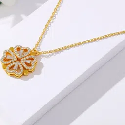 DressBerry Women Gold-plated Multi Wearing Clover Open Hearts Magnetic Necklace-picture-33
