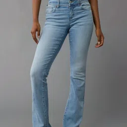 American Eagle Outfitters Blue Cotton Mid Rise Jeans image 1