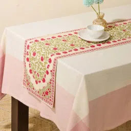 Fabindia Home Pushp Red & Green Cotton 118 TC Printed Runner image 1