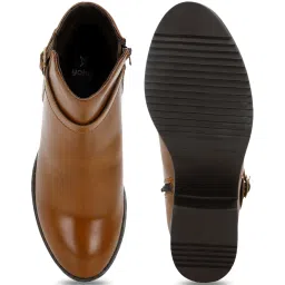 Yoho Women's Extra Coushioned Camel Brown Booties image 5