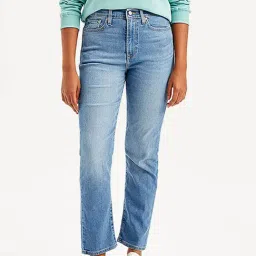 Levi's Women's Blue High Rise Wedgie Straight Fit Jeans-picture-17