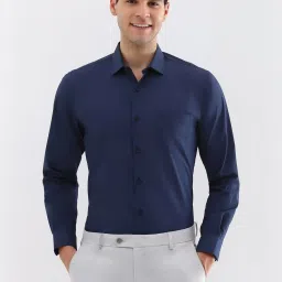 Allen Solly Navy Slim Fit Shirt image 1