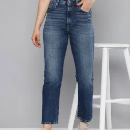 Levi's Women's High Rise Wedgie Straight Fit Blue Jeans-picture-38