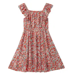 Cub McPaws Kids Red Floral Print Dress image 1