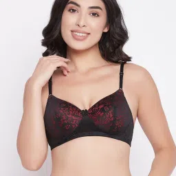 Clovia Black Non Wired Padded Full Coverage Bra image 1