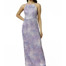 Allen Solly Purple Embellished Maxi Dress image 1
