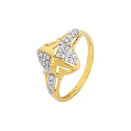 Be You Magnificent White Diamond Studded Rhodium Plated Ring-picture-23