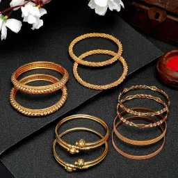 YouBella Gold Plated Stylish Traditional Bangle Set image 1