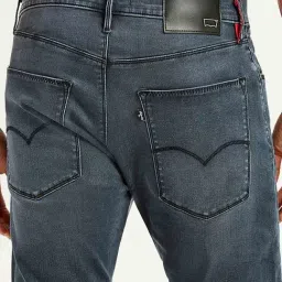 Levi's Navy Cotton Slim Fit Solid Jeans image 4