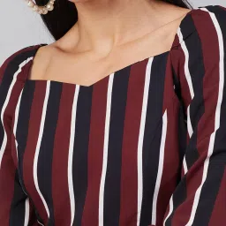 Rare Multicolor Striped Crop Top image 5