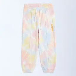 HOP Kids by Westside Multicolour Tie-Dye High-Rise Cotton-Blend Joggers-picture-12