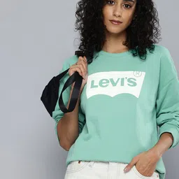 Levis Pure Cotton Brand Logo Printed Pullover Sweatshirt-picture-12