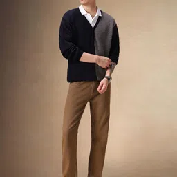 Dennis Lingo Men Colourblocked Cardigan image 5