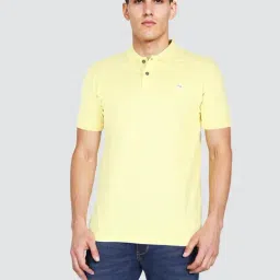 Wrangler Yellow Cotton Regular Fit Solid Polo T-Shirt-picture-13