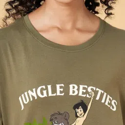 Dreamz by Pantaloons Green Print Nightdress image 5