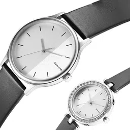 sonata SonataBrass Set Of 2 Dial & Leather Straps Analogue Watch 7710587041SL01 image 4