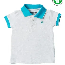 Greendigo Kids Grey Printed Polo image 1