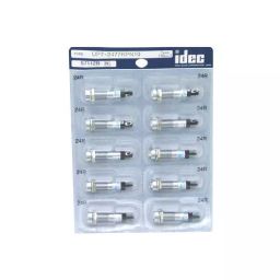 IDEC UP Series LED Small Indicator Light Round Flat Built-In Resistor, UP7-2477RPN10 (Pack of 10)-picture-45
