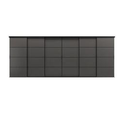 ikea skytta / mehamn Sliding door combination, black/double sided dark grey, 603x240 cm-picture-13
