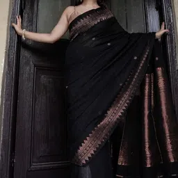 Lyzoo Woven Design Zari Saree image 2