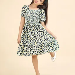 PTVIZE Animal Print Puff Sleeve Fit & Flare Dress-image-45