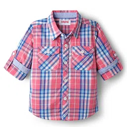Babyhug Cotton Woven Full Sleeves Checks Shirt - Multicolor-image-48
