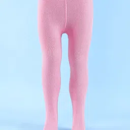 Doodle Poodle Cotton Knit Rich Solid Tights - Light Pink-image-81