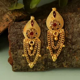 DZINETRENDZ Teardrop Shaped Drop Earrings-picture-14