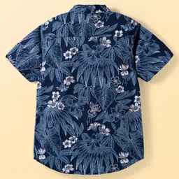 Pine Kids Cotton Woven Half Sleeves Shirt With T-Shirt & Floral Print - Multicolour image 3