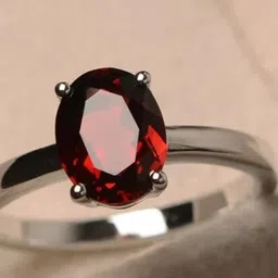 elitemart Unisex Brass Garnet Finger Ring-picture-38