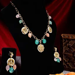 AARSEE OFFICIAL 22KT Gold-Plated Kundan-Studded Jewellery Set-picture-54