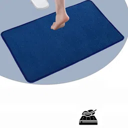 kuber industries Kuber Maroon & Blue 3 Pieces Anti Skid Doormats image 5