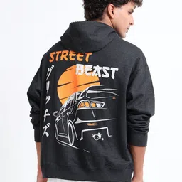 glitchez Men Printed Hooded Sweatshirt image 5