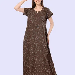 Cloud Soft Floral Printed Maxi Nightdress-image-98