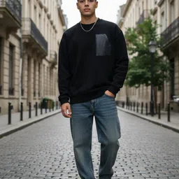 glitchez Pocket Detail Fleece Pullover image 3