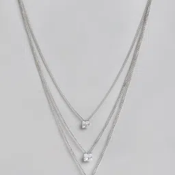 Kord Store Silver-Plated Stone-Studded Layered Necklace-picture-23