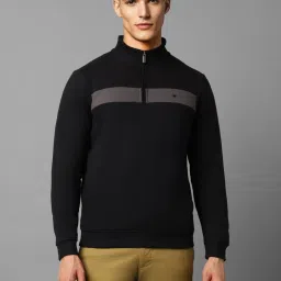 Louis Philippe Black Regular Fit Printed Sweatshirt image 1
