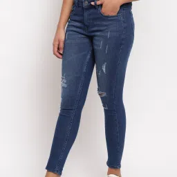 Tales & Stories Blue Distressed Jeans image 4