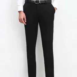 Allen Solly Black Slim Fit Trousers image 1