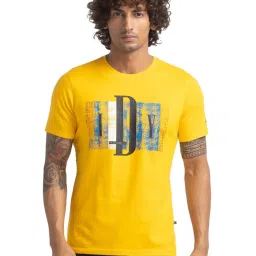 Parx Yellow Regular Fit Printed T-Shirts image 1