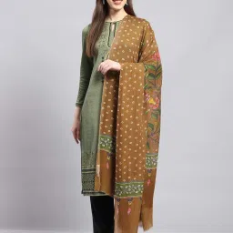 Monte Carlo Women's Multi Color Winter Self Design Shawl image 1