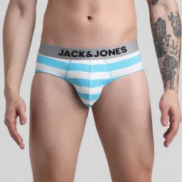Jack & Jones Blue Striped Briefs image 1