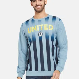 Octave Blue Regular Fit Striped Sweatshirt image 1