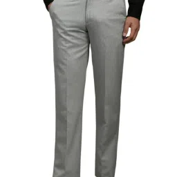 Louis Philippe Grey Regular Fit Trousers image 1